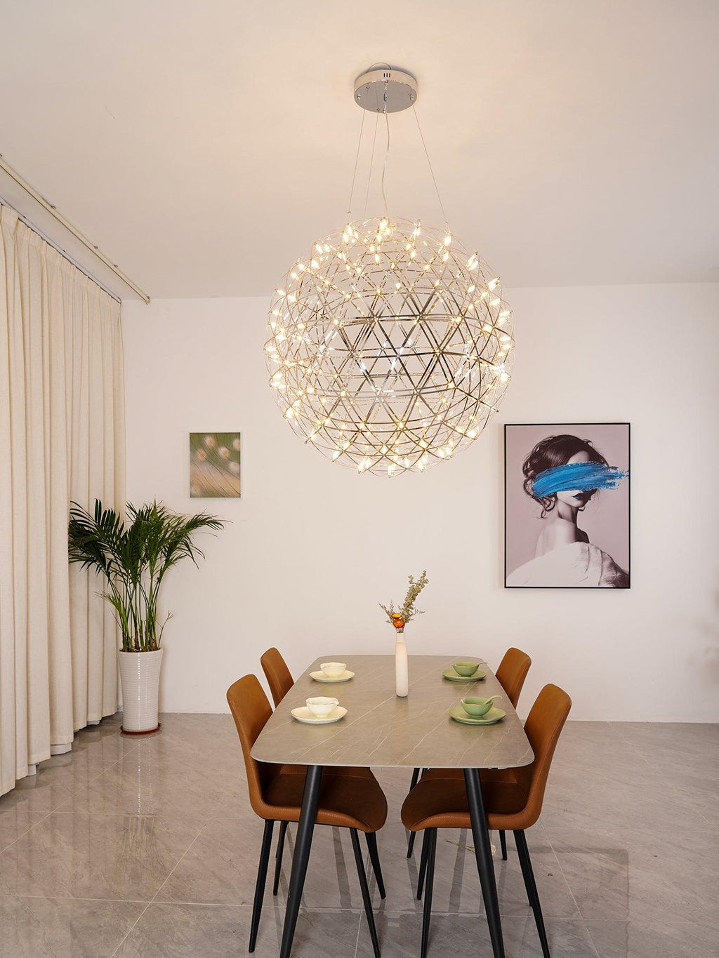 Ivthayra Luxury Postmodern Golden Ball Suspension