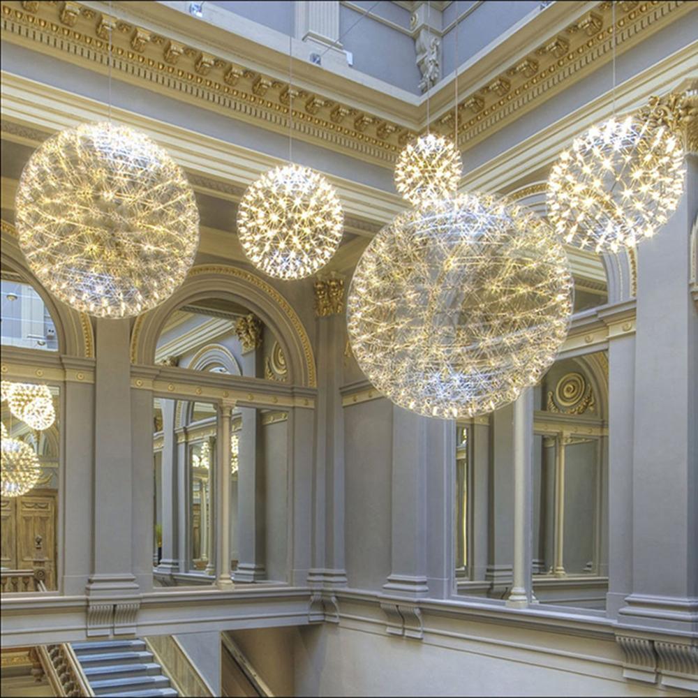 Ivthayra Luxury Postmodern Golden Ball Suspension
