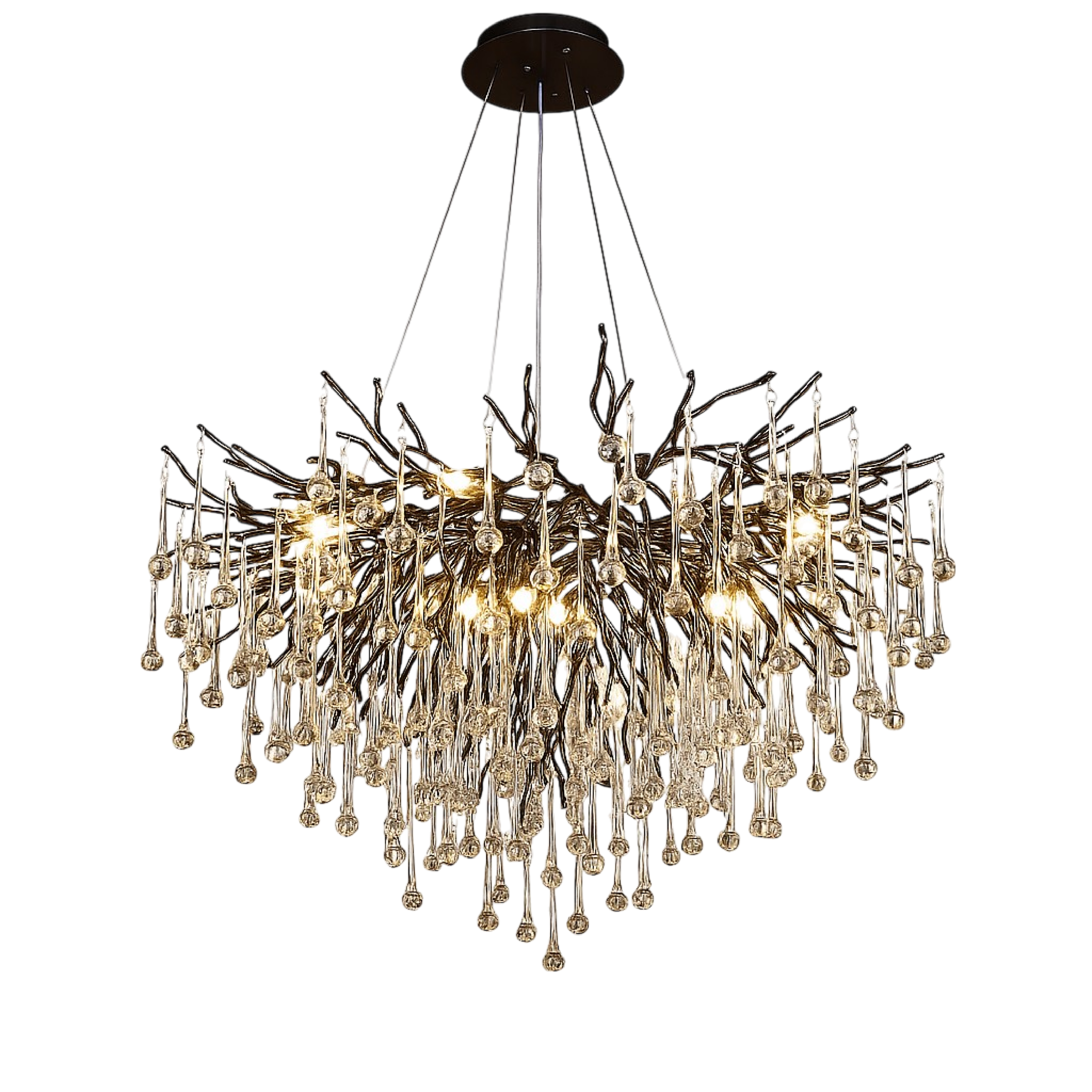 Raindrop Black Chandelier