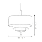 Ophel Green Fabric Pendant Lamp
