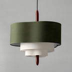 Ophel Green Fabric Pendant Lamp