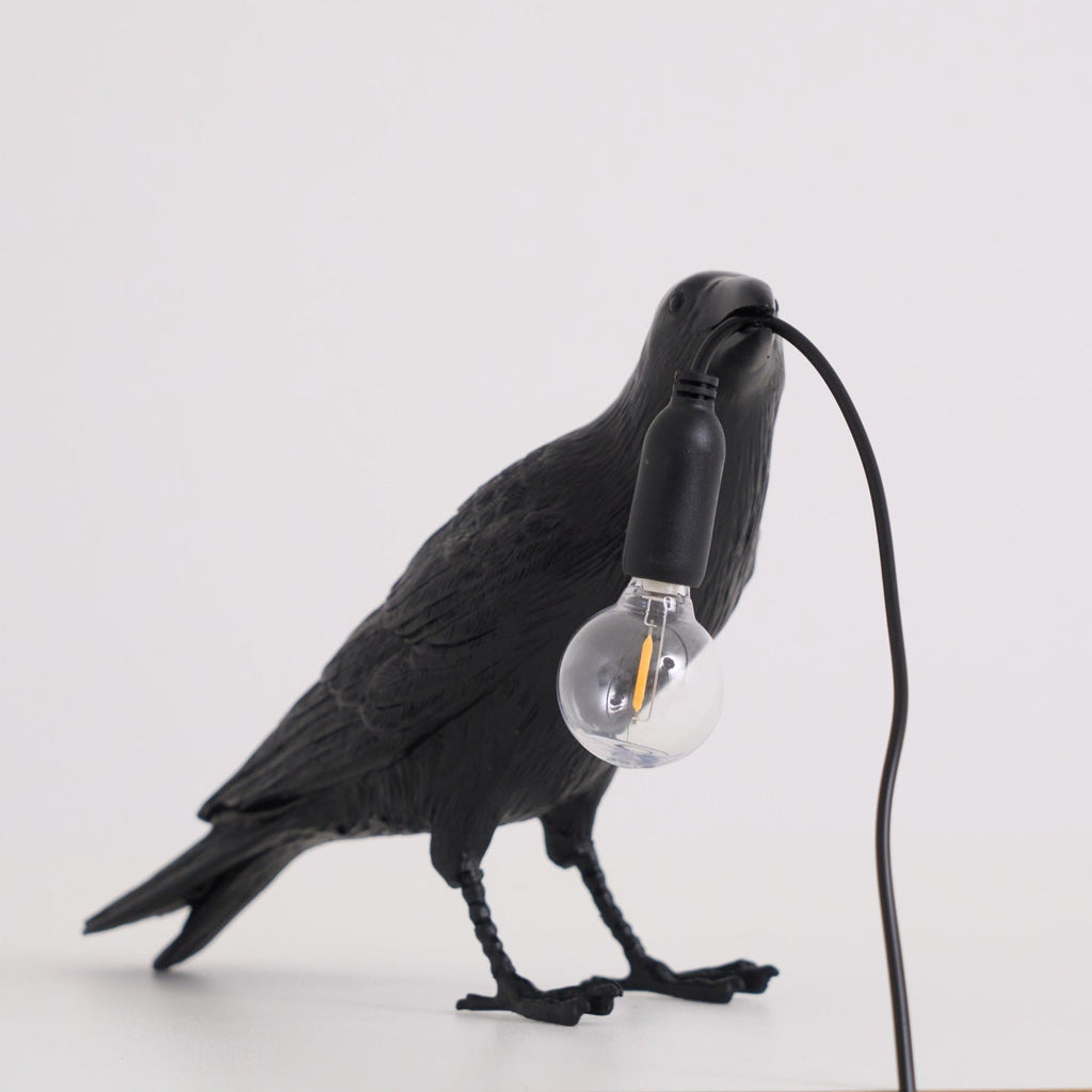 Creative Raven Resin LED Plug-In Table Lamp 1-Light