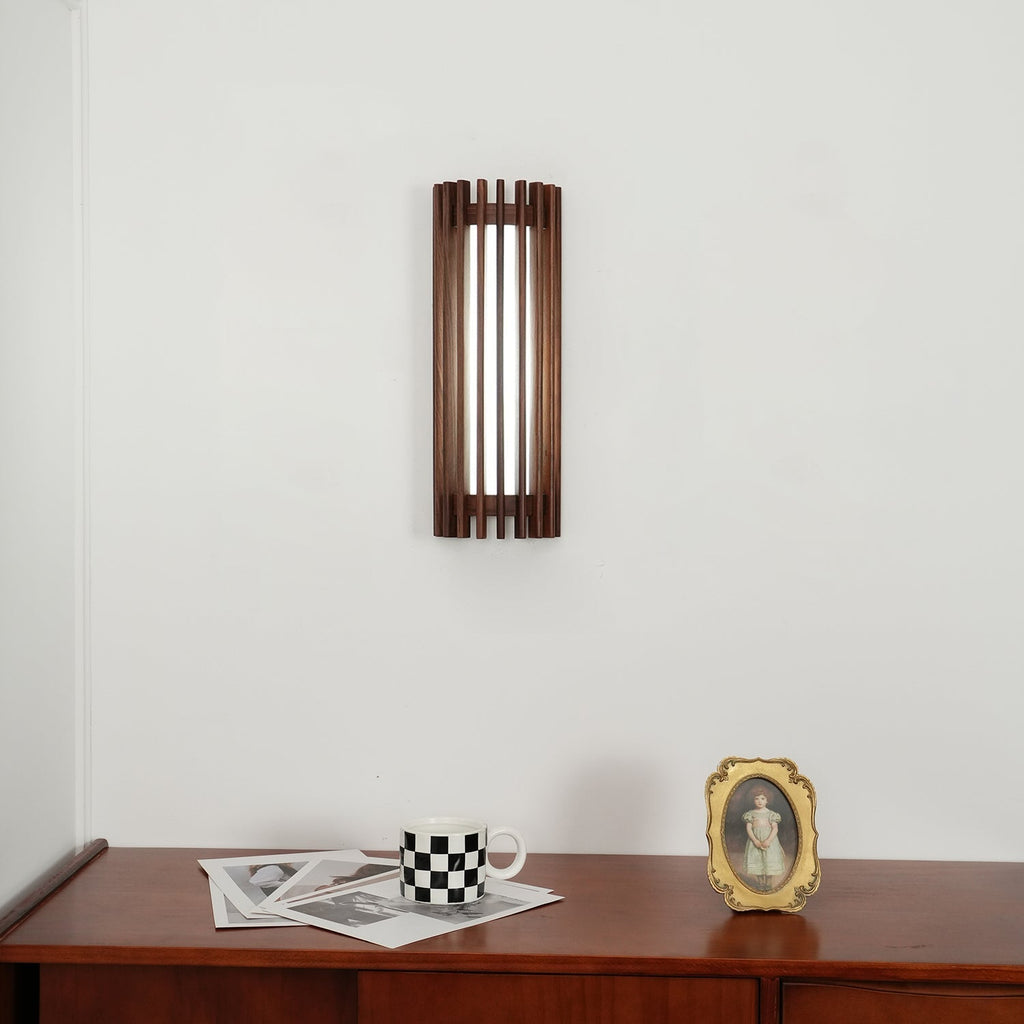 Neyra Wall Lamp for Indoor Use Made of Walnut