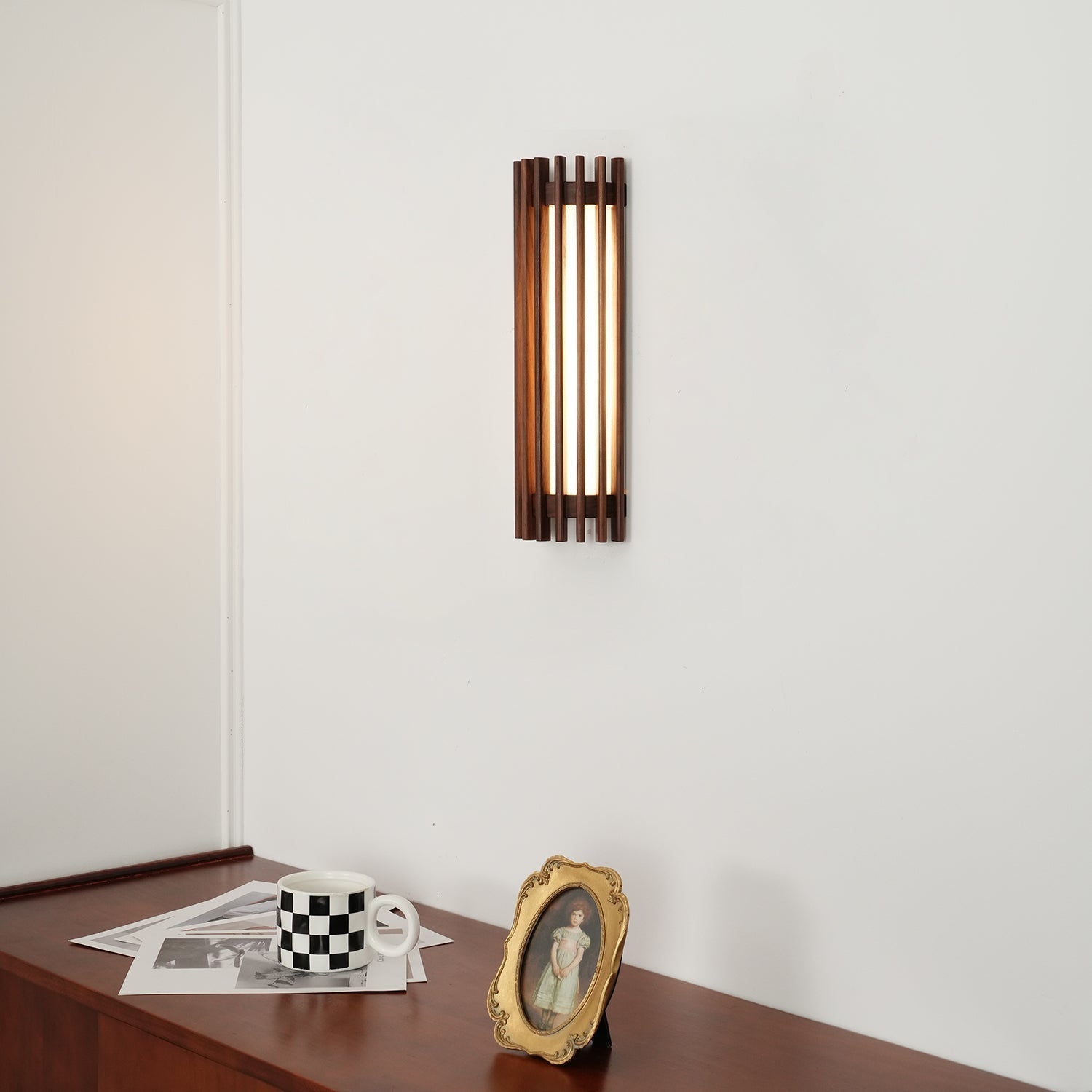 Neyra Indoor Wall Sconce in Walnut