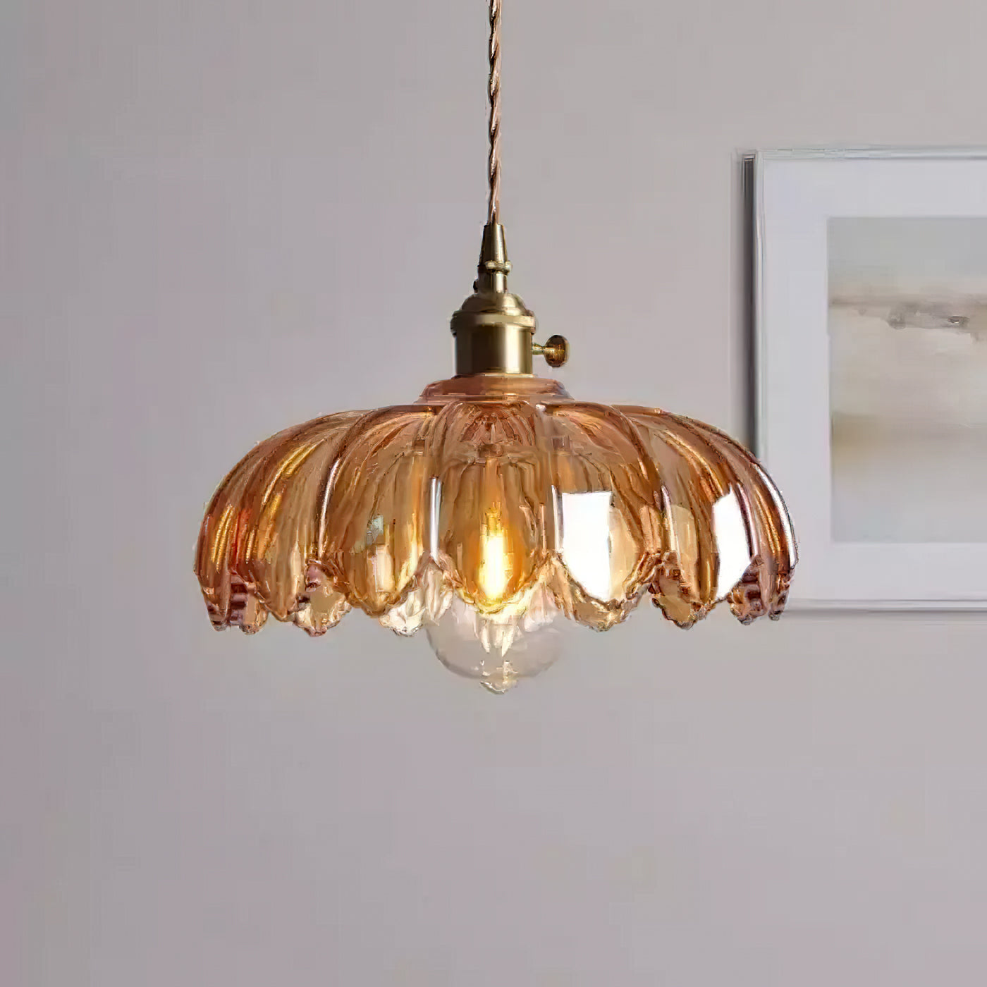 Retro Petal Pendant Lamp