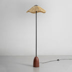 Retro Straw Hat Floor Lamp
