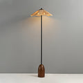 Retro Straw Hat Floor Lamp