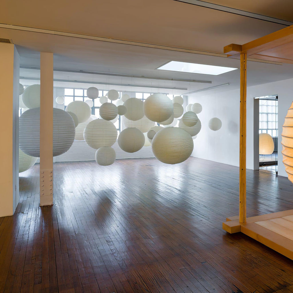 Washi Paper Suspension Lamp for Living Room