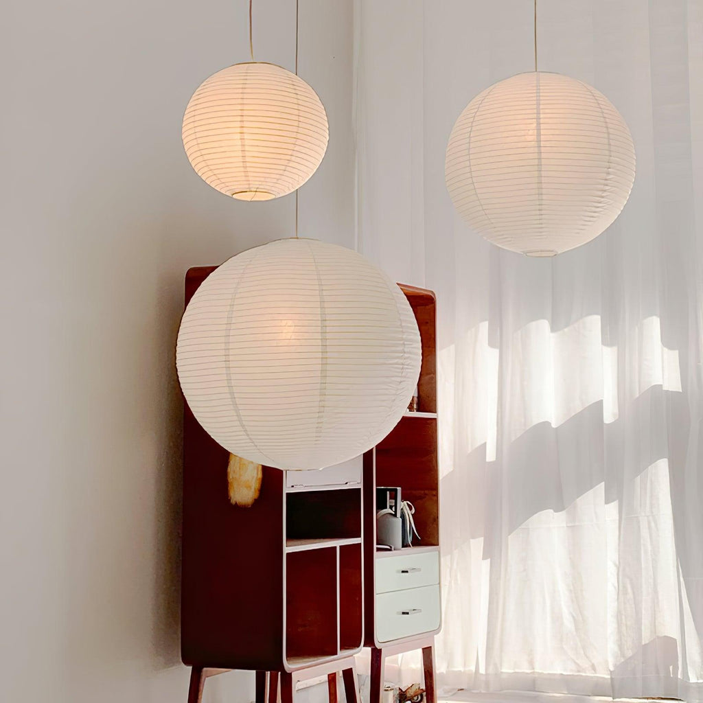 Washi Paper Suspension Lamp for Living Room