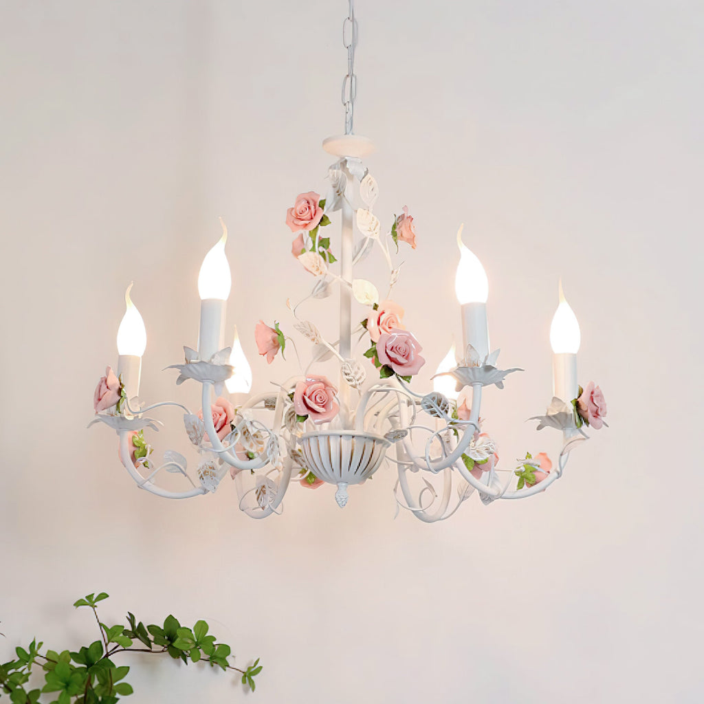 Rose Flowers Chandelier