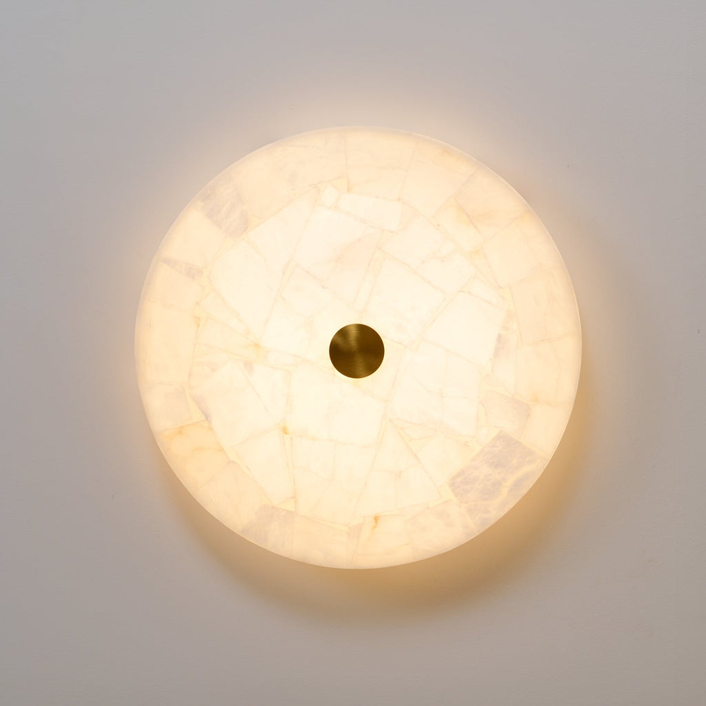 Delya Alabaster LED Round Ceiling Light