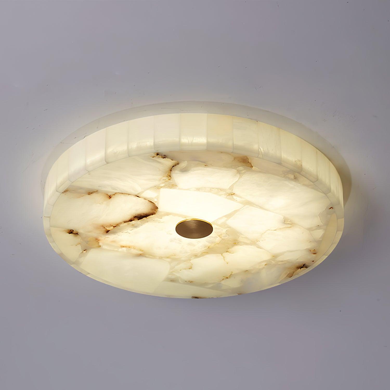 Delya Alabaster LED Round Ceiling Light