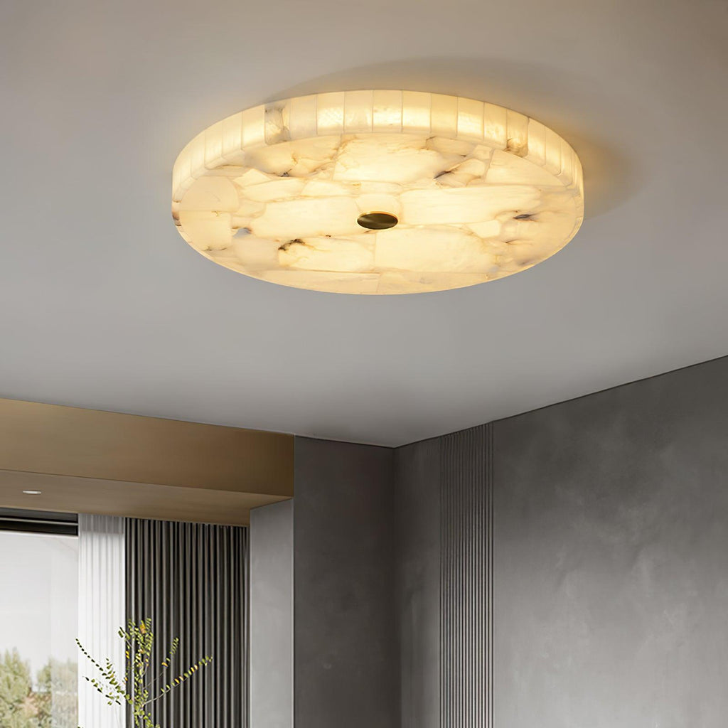Delya Alabaster LED Round Ceiling Light