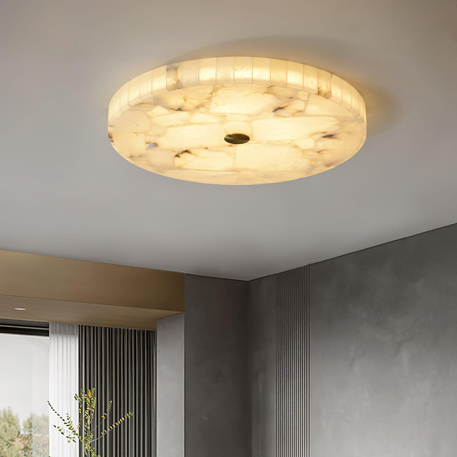 Delya Alabaster LED Round Ceiling Light