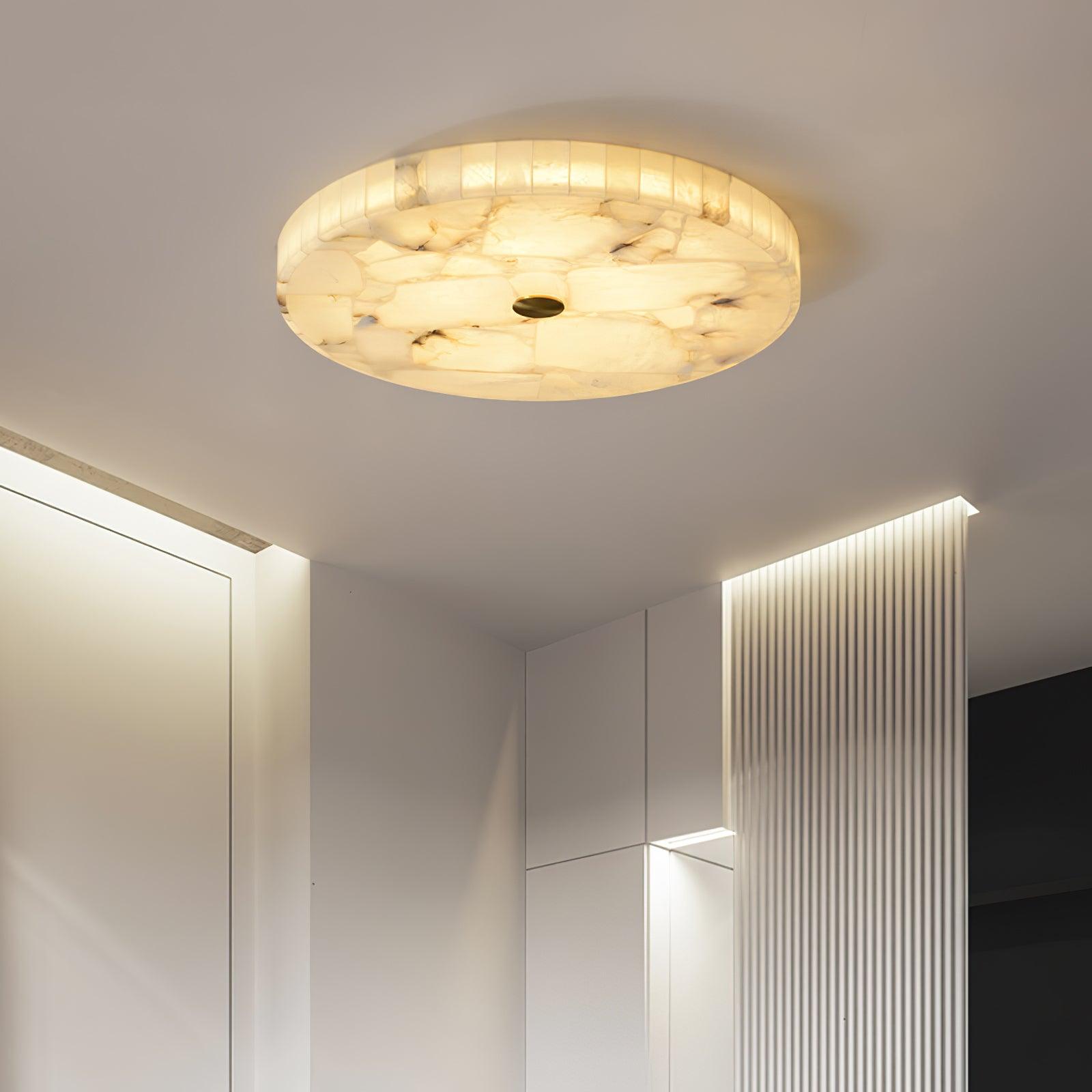 Delya Alabaster LED Round Ceiling Light