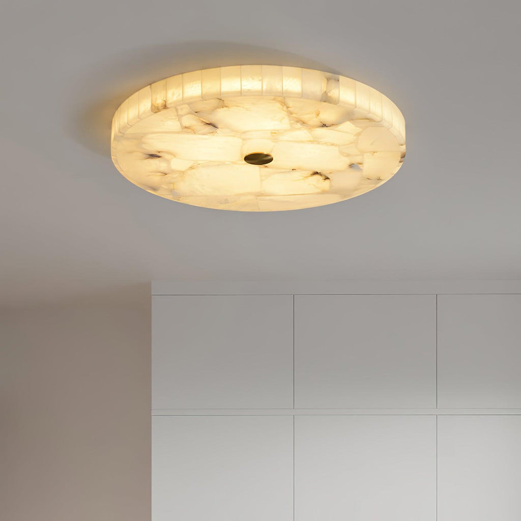 Delya Alabaster LED Round Ceiling Light