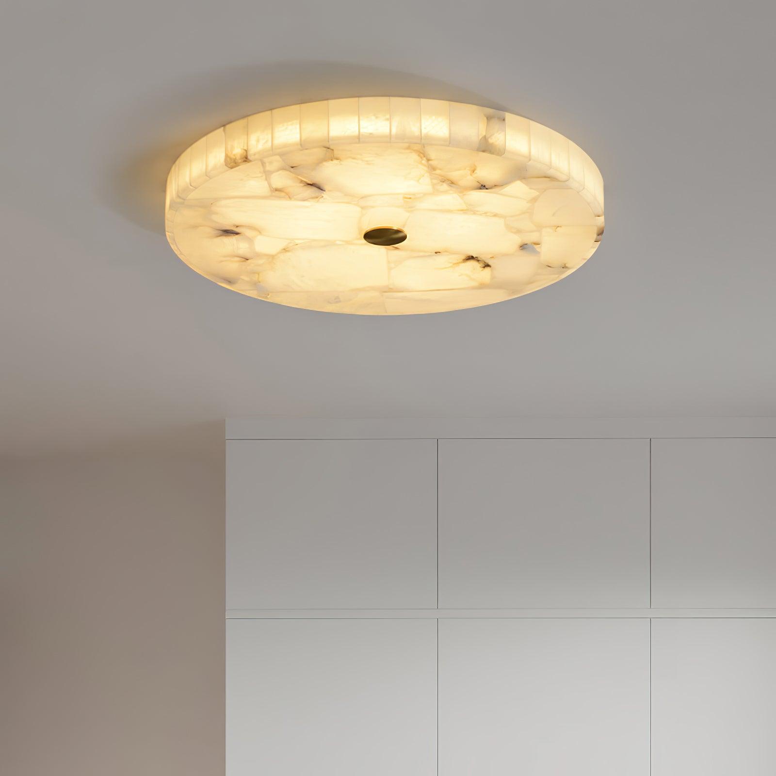 Delya Alabaster LED Round Ceiling Light