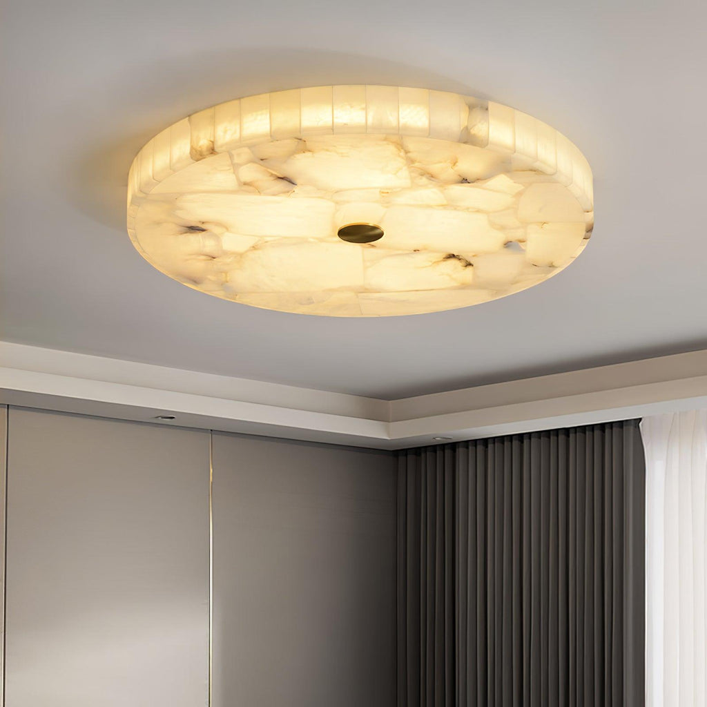 Delya Alabaster LED Round Ceiling Light