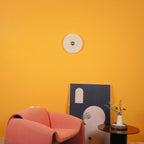 Round Wall Lamp Alabaster Fluted Brass