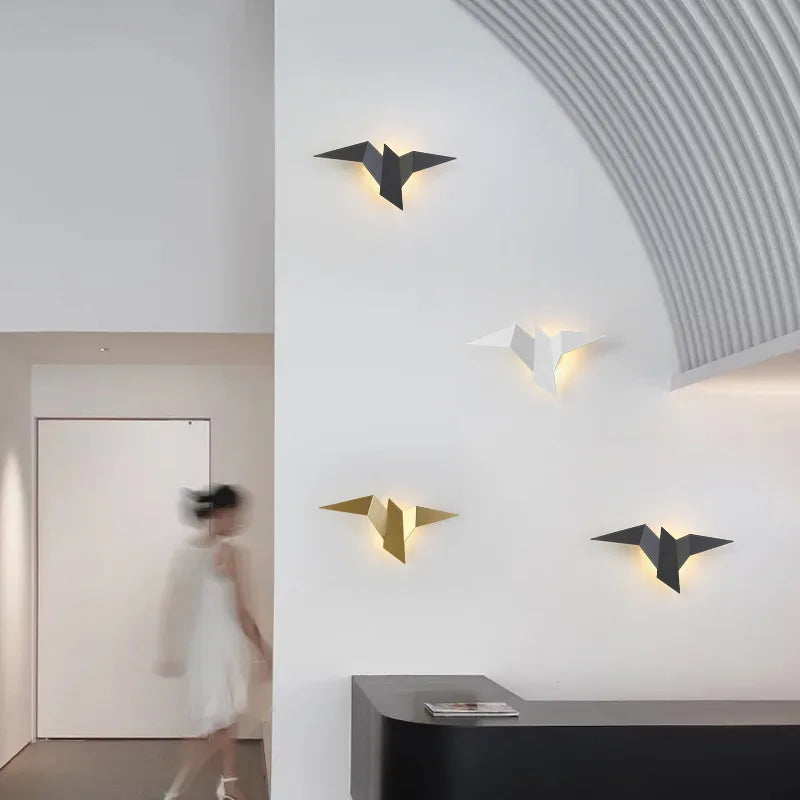 Modern LED Origami Bird Wall Lamp – Decorative Sconce