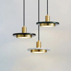 Modern Hanging Lamp with Marble Style Detail