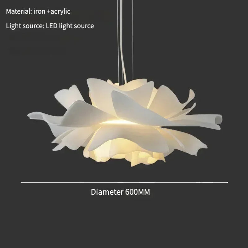 Hanging Lotus Flower Shaped Lamp – Decorative Ceiling Light with Layered Shade
