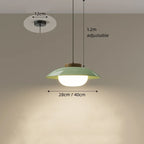 Modern Glass Pendant Lamp – Minimalist Design with Wooden Accent