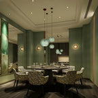 Glass Pendant Lamp in the Shape of a Sphere
