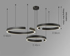 Modern LED Ring Chandelier – Elegant Round Ceiling Lamp