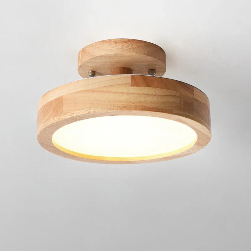 Modern LED ceiling lamp made of wood
