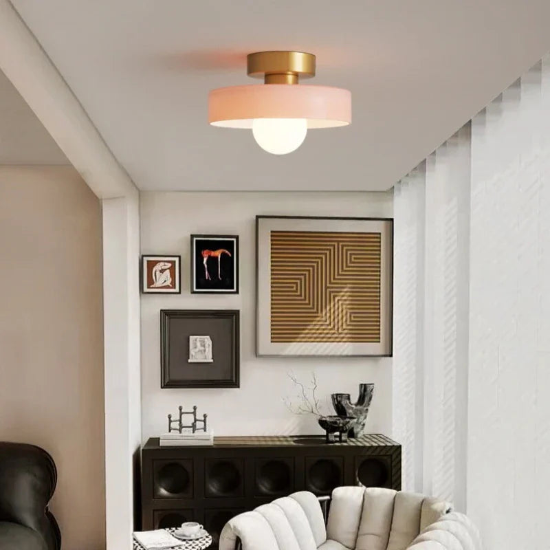 Modern LED Ceiling Lamp – Minimalist Ceiling Light with Round Shade