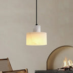 Hanging Lamp with Marble Shade – Minimalist Elegance
