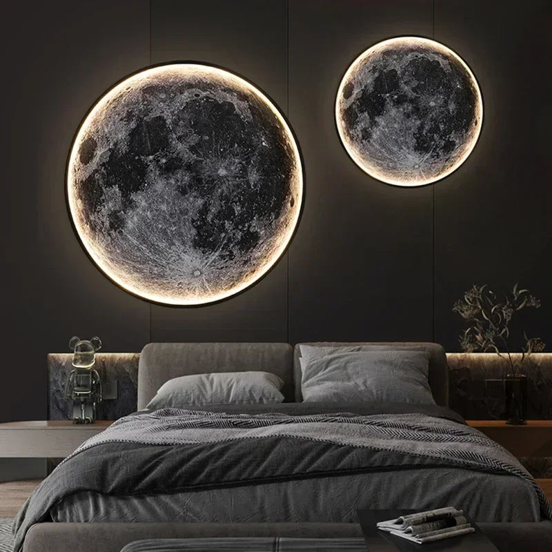Decorative LED Wall Lamp in the Shape of a Moon