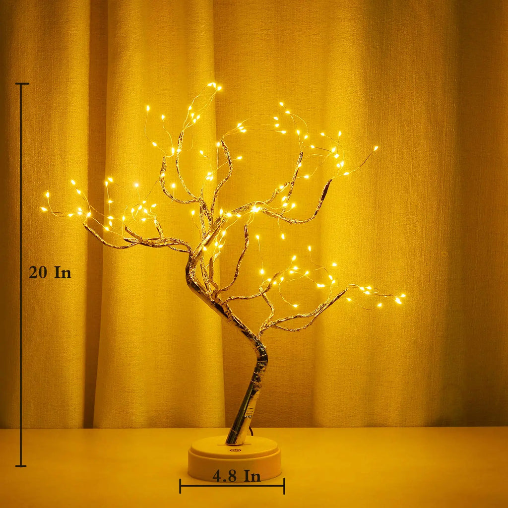 Auralyn – 108 LED Bonsai Table Lamp with Remote Control and USB