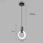 Modern LED Pendant Lamp Gold Ring