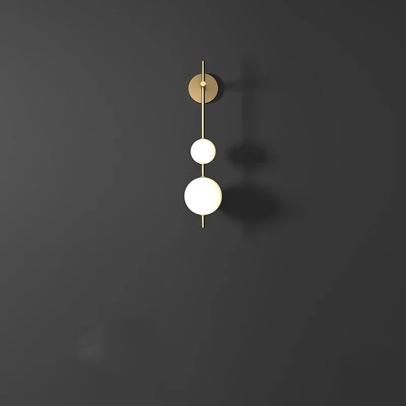 Modern Geometric Wall Lamp with LED Balls