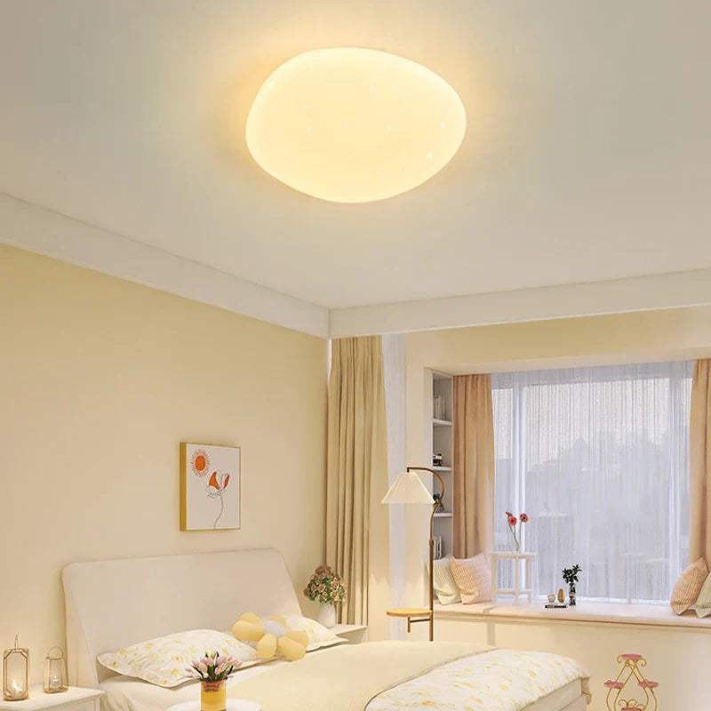 Organic LED Ceiling Lamp Natural Stone Shape