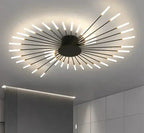 Modern LED Ceiling Chandelier - Minimalist Design Inspired by Sun Rays