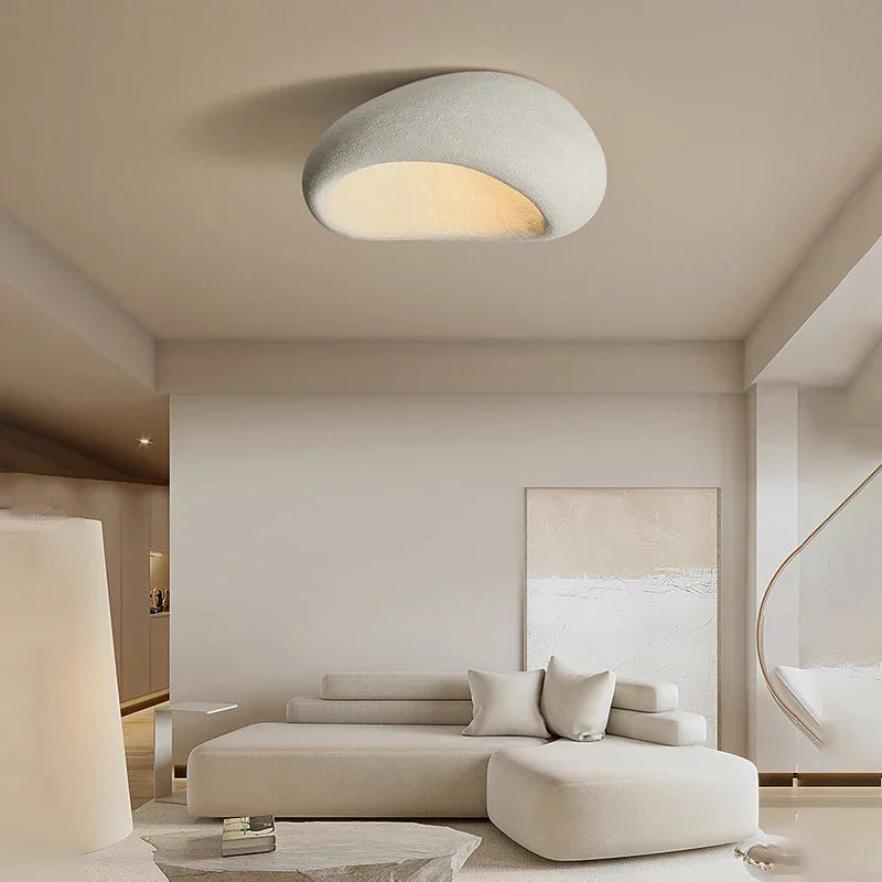 LED Ceiling Lamp in Wabi-Sabi Style – Decorative Ceiling Fixture with Organic Shape