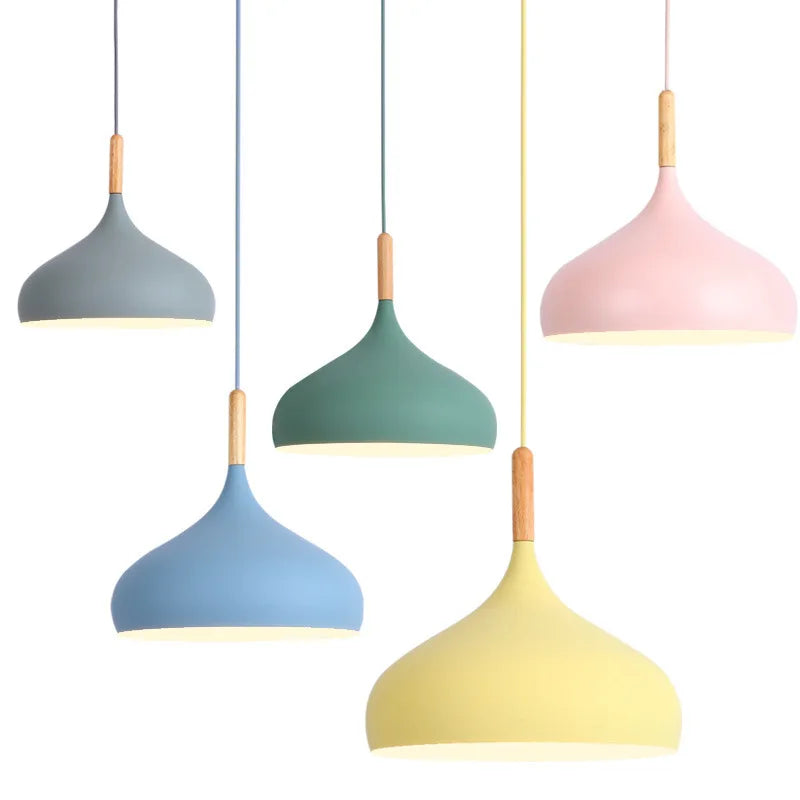 Modern pendant lamp with a rounded shape