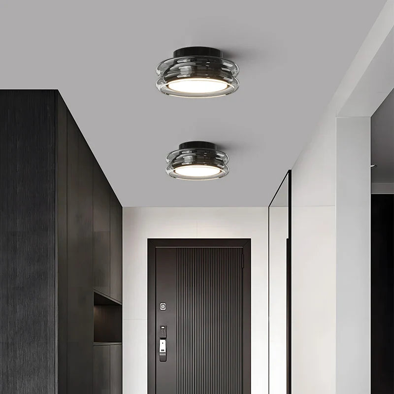 Modern Ceiling Light Fixture with Glass Shade