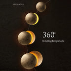 Decorative wall lamp inspired by moon phases - Rotating shade 360°
