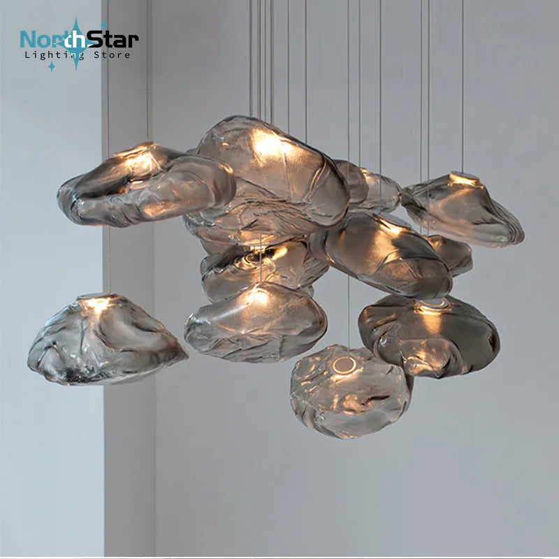 Designer Artistic Chandelier Ceiling Lamps – Glass Clouds
