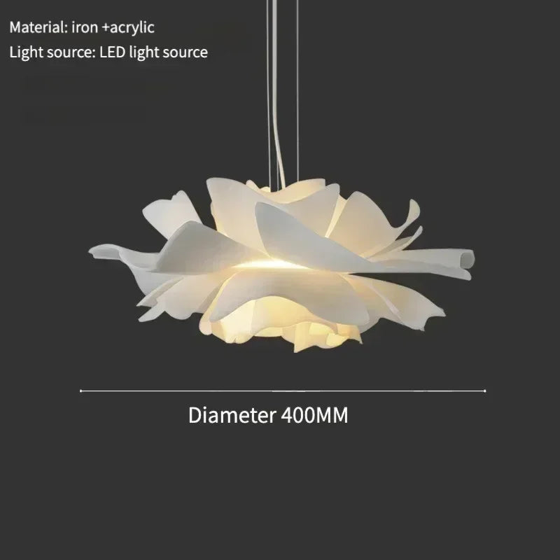 Hanging Lotus Flower Shaped Lamp – Decorative Ceiling Light with Layered Shade