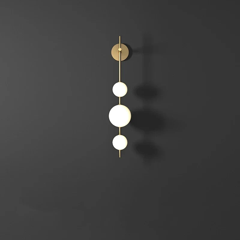 Modern Geometric Wall Lamp with LED Balls
