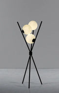 Designer LED Floor Lamp with Moon-Shaped Shades – Table and Floor Lamp on Tripod