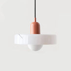 Modern pendant lamp with colorful glass shade Bauhaus
