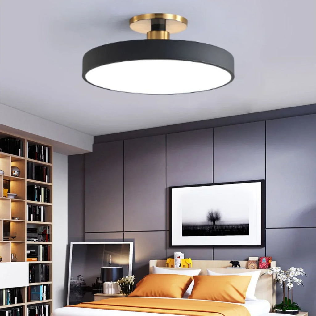 Round LED Ceiling Lamp in Scandinavian Style