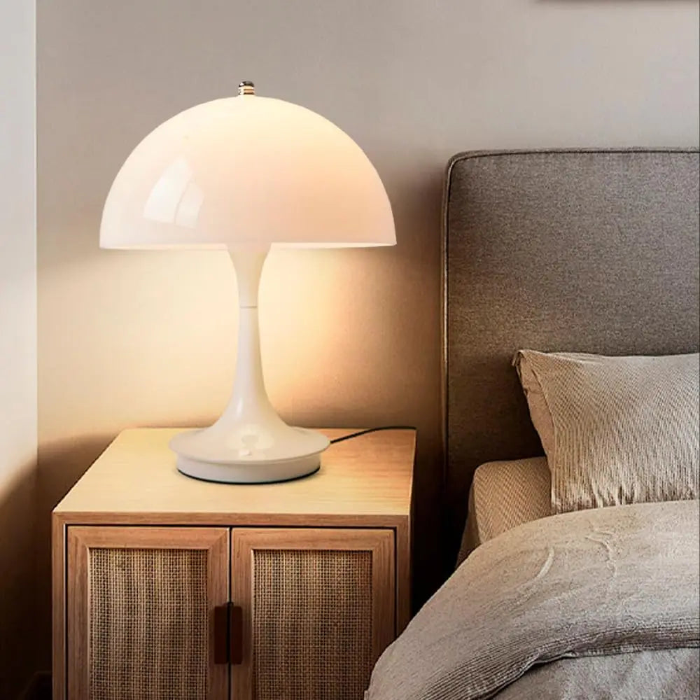 Modern LED Table Lamp – Minimalist Lamp with Dome-Shaped Shade