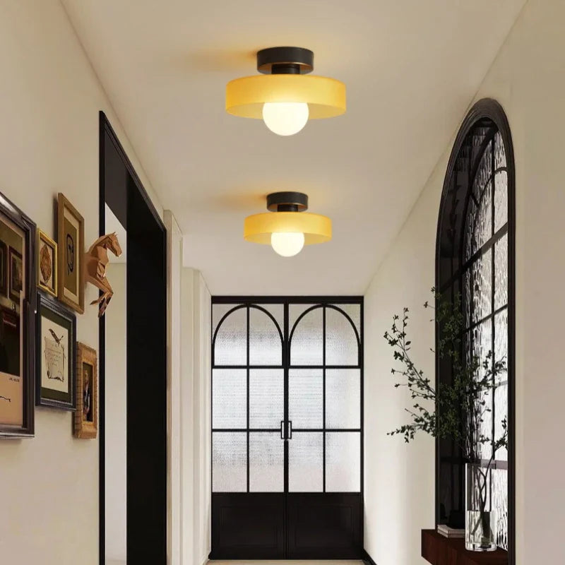 Modern LED Ceiling Lamp – Minimalist Ceiling Light with Round Shade